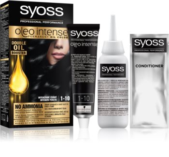 Ngjyrë për flokë Syoss Oleo Intense, 1.10 Intense Black, 50 ml