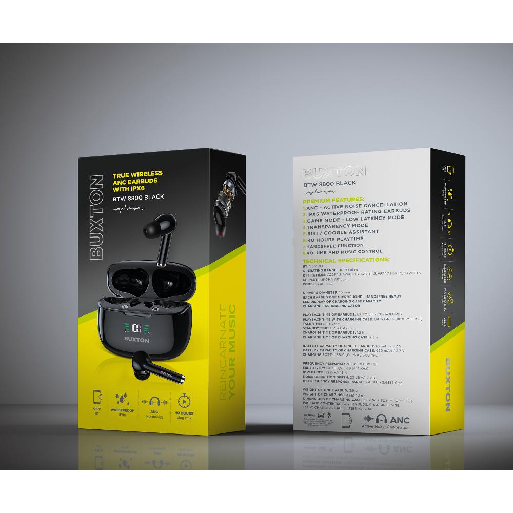 Kufje Buxton BTW 8800 – Wireless, Të Zeza