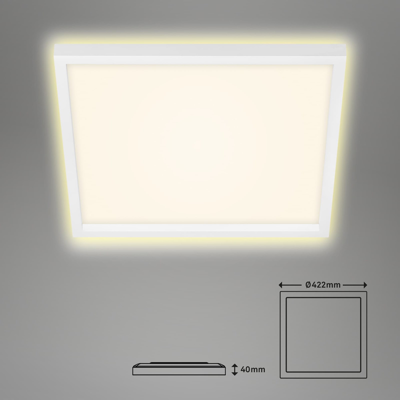 Ndriçues Briloner Led Panel 42,2 cm, 22W, 3000lm, i bardhë