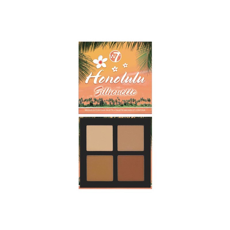 Paletë W7 Honolulu Silhouette Bronze & Contour, 11gr
