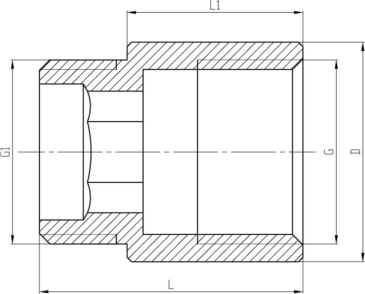Shtesë Invena Brass, 1/2"x20mm, e artë