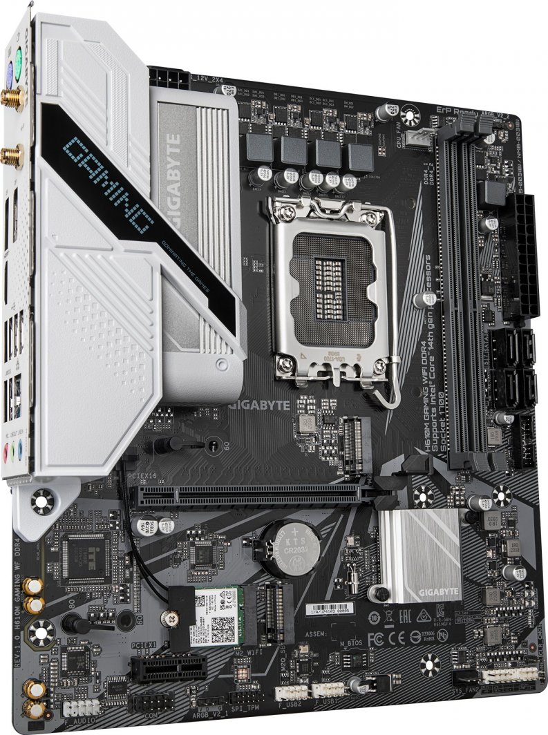 Pllakë amë Gigabyte H610M,	DDR4, Intel H610, Socket 1700, 2 slota, Bluetooth, Wifi 5, Micro ATX