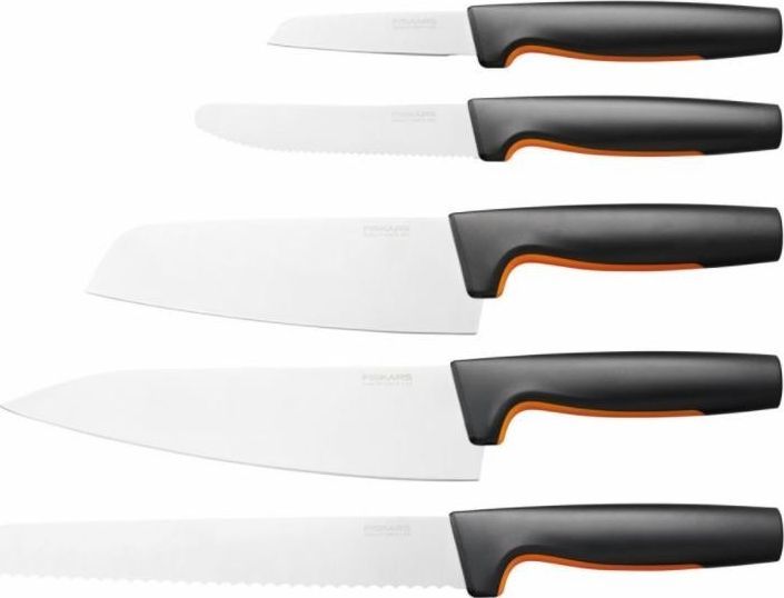 Set thikash Fiskars, 5 copë, të zeza / portokalli