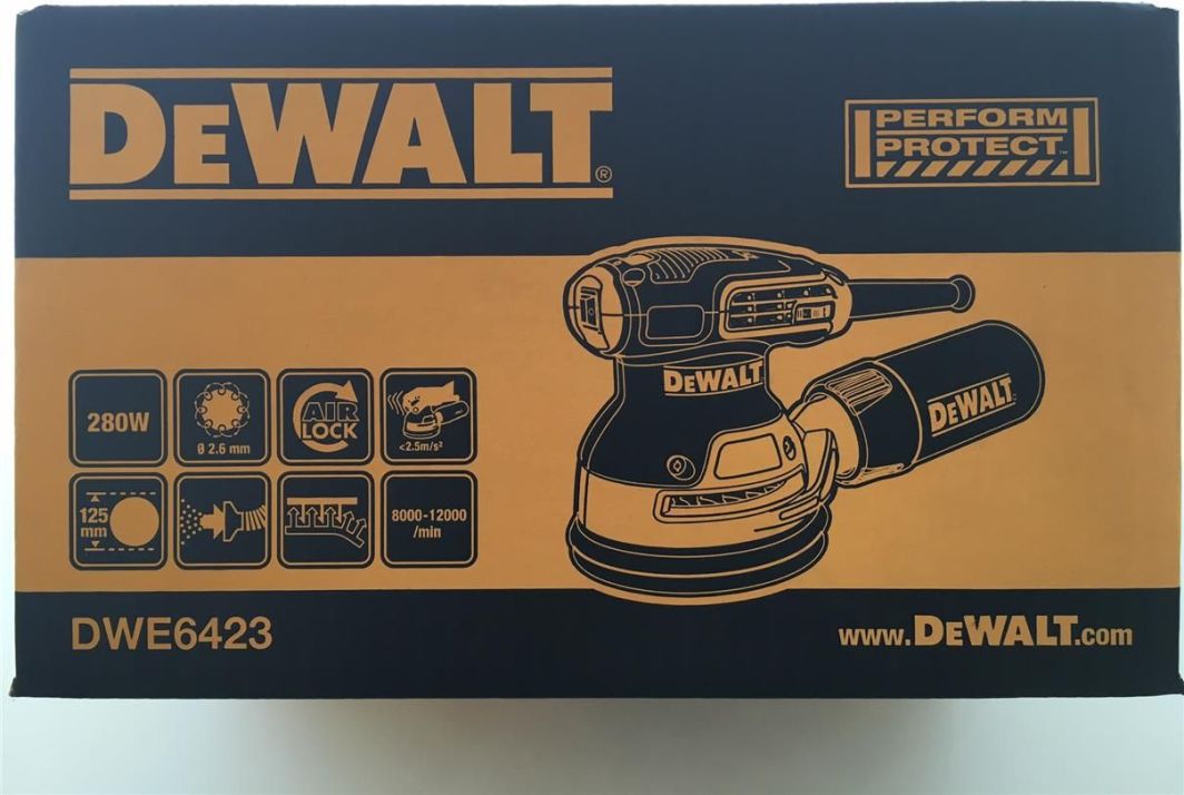 Lëmuese elektrike Dewalt DWE6423, e verdhë / zezë