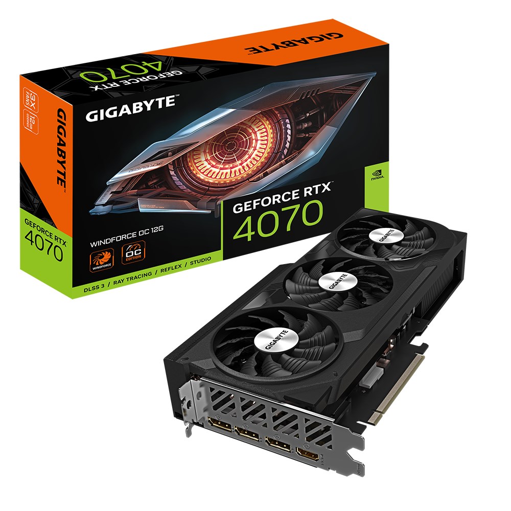 Графичка картичка GIGABYTE NVIDIA GeForce RTX 4070, 12 GB GDDR6X, GV-N4070WF3OC-12GD