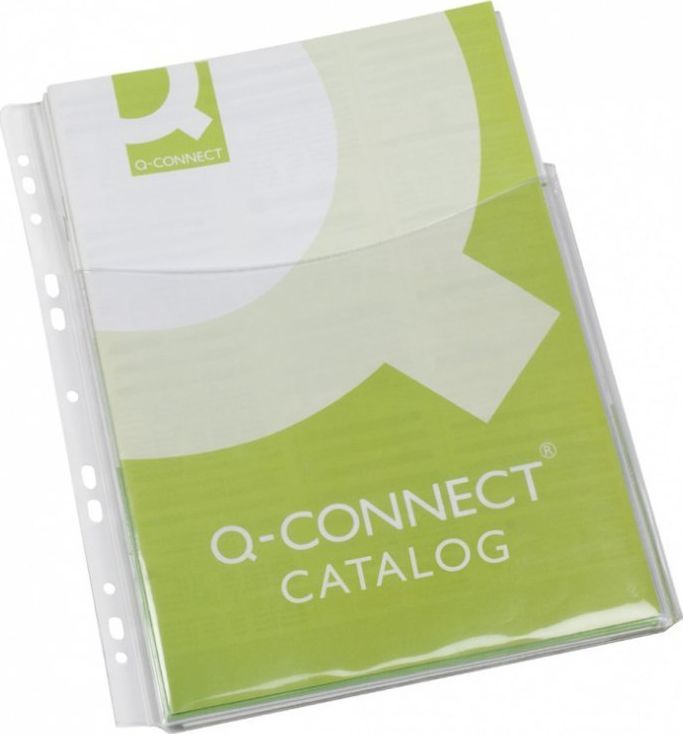 Dosje Q-Connect për katalogë 3/4 A4 180 Micr, 5 copë