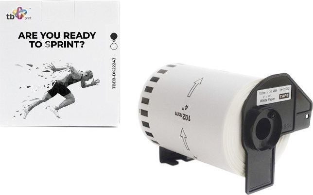 Etiketa printimi TB TBEB-DK22243 Brother Black on White, 102 x 30.48 mm