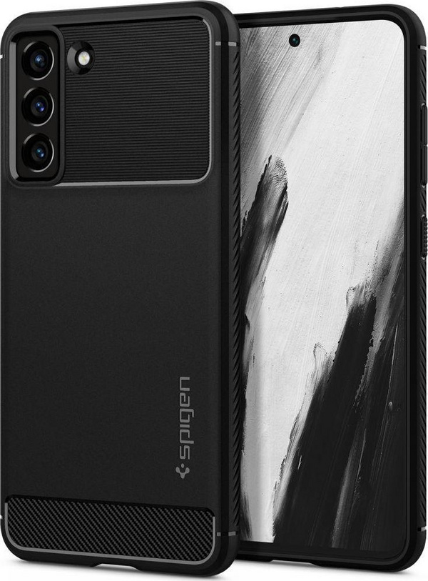 Mbrojtëse për celular Samsung Galaxy S21 FE 5G Spigen Rugged Armor, e zezë Mbrojtëse për celular Samsung Galaxy S21 FE 5G Spigen Rugged Armor, e zezë