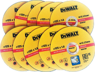 Set teh prerës Dewalt, 10 copë, të verdhë Set teh prerës Dewalt, 10 copë, të verdhë