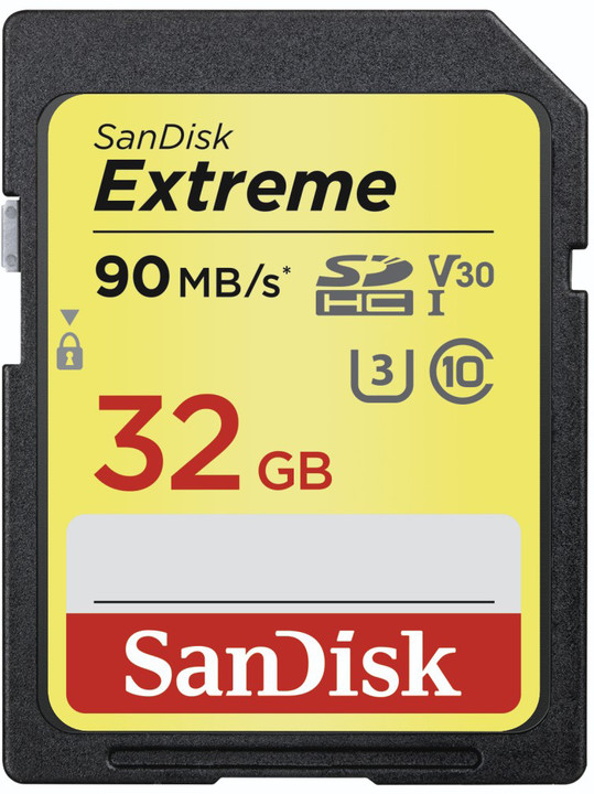 Kartë memorie SDHC SanDisk Extreme, UHS-I (U3), 32GB