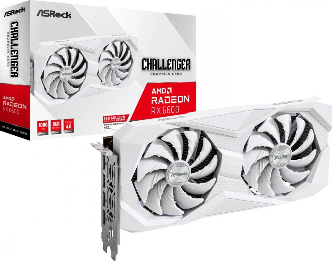 Kartelë grafike ASRock Radeon RX 6600 Challenger White 8GB GDDR6 Kartelë grafike ASRock Radeon RX 6600 Challenger White 8GB GDDR6