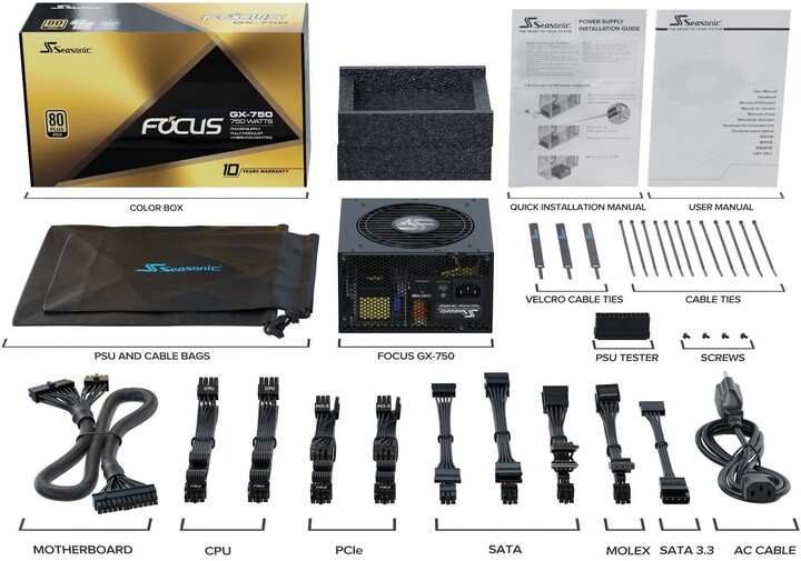 Burim energjie SeaSonic Focus GX FOCUS-GX-650 , 650W