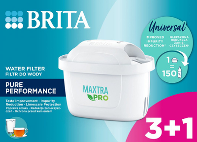 Filtrues uji Brita Maxtra Pure Performance, 4 copë
