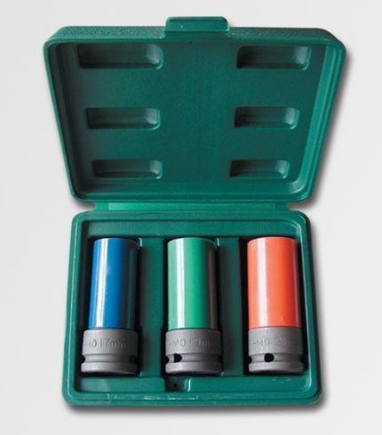 Set prizë për goma Honiton, 1/2", 17-21mm, 3 copë, shumëngjyrëshe