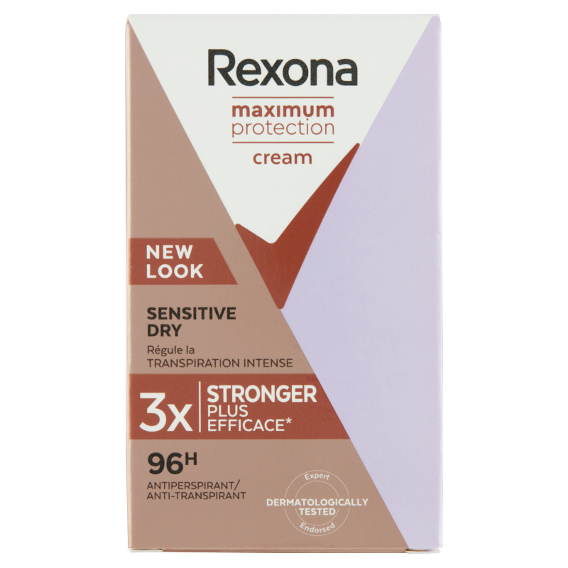 Deodorant Rexona Cream Maximum Protection Sensitive Dry, 45 ml