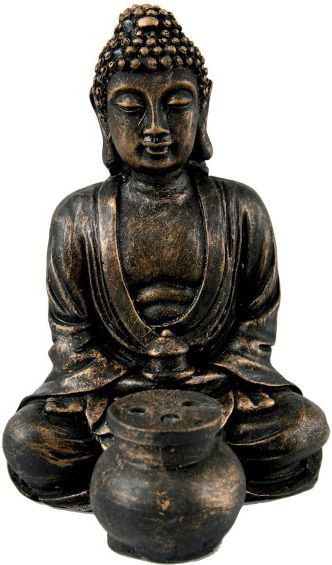Dekorim për akuarium Zolux Buddha, 10.5 cm, i zi