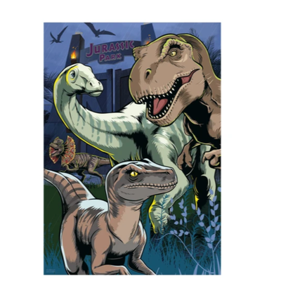 Puzzle Dino Jurassic World Neon, 100XL pjesë, 5+ vjeç
