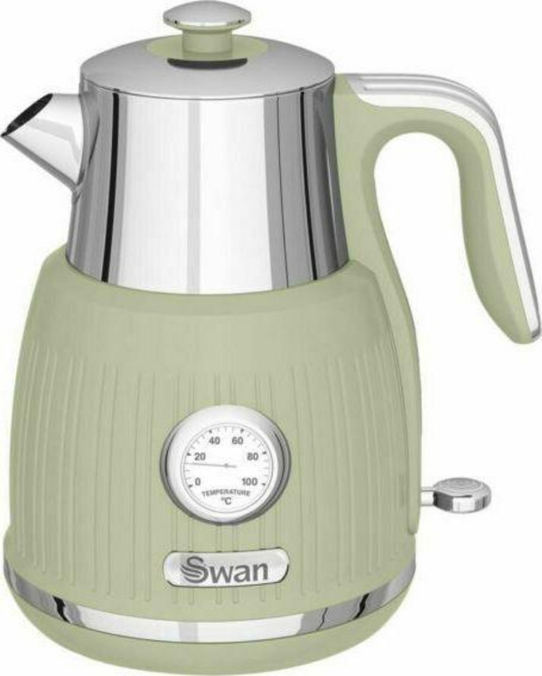 Ibrik elektrik Swan Retro SK31040GN, 1.5 L, i gjelbër