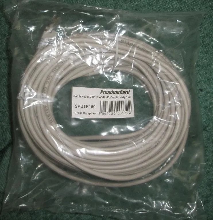 Kabllo rrjeti Gembird, cat5e, UTP, 15m, e bardhë
