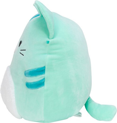 Lodër prej pellushi Squishmallows Kocka - Corinna, 20 cm, e gjelbër / kaltër