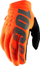 100% Brisker Gloves, Fluo Orange/Black