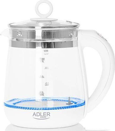 Ibrik elektrik Adler, 1950 W, 1.5 l, i bardhë