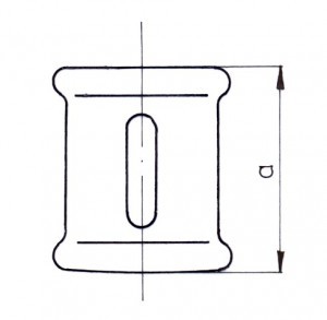 Lidhës i galvanizuar Zawiercie Foundry,  EN-GJMW-400-5, M2 6/4", - 13785, 