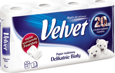 Letër higjienike Velvet, 8copë