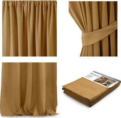 Perde AmeliaHome, 140 x 270 cm, mustard