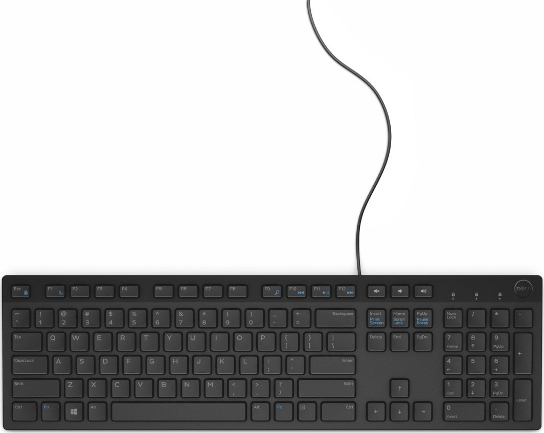 Tastierë Dell Kb216, me kabllo, UK, e zezë