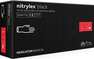 Dorëza nitrile Mercator RD30104004, të zeza, 100 copë, L