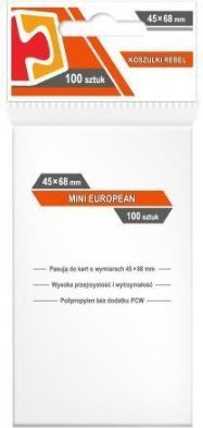 Mbështjellëse për karta Rebel Mini European (231982), 100 copë