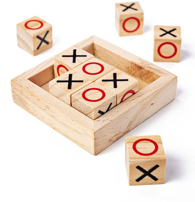 Lojë tavoline Bigjigs - tic-tac-toe prej druri