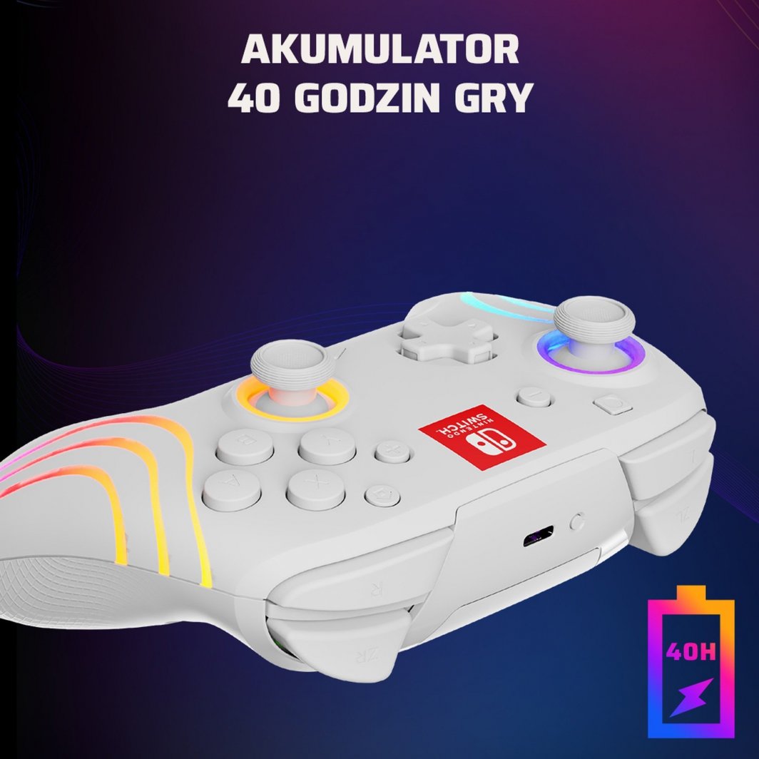 Kontroller PDP Afterglow Wave, wireless, i bardhë