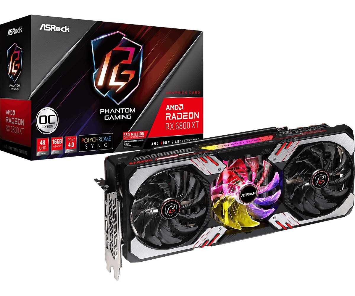 Kartelë grafike ASRock Radeon RX 6800 XT Phantom Gaming OC 16GB GDDR6