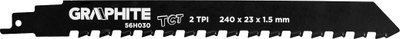 Teh i sharrës reciproke Graphite, HM, 240 x 23 x 1,5 mm, 2 TPI