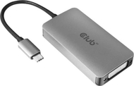 Përshtatës USB Club 3D, USB-C - DVI, i argjendtë Përshtatës USB Club 3D, USB-C - DVI, i argjendtë