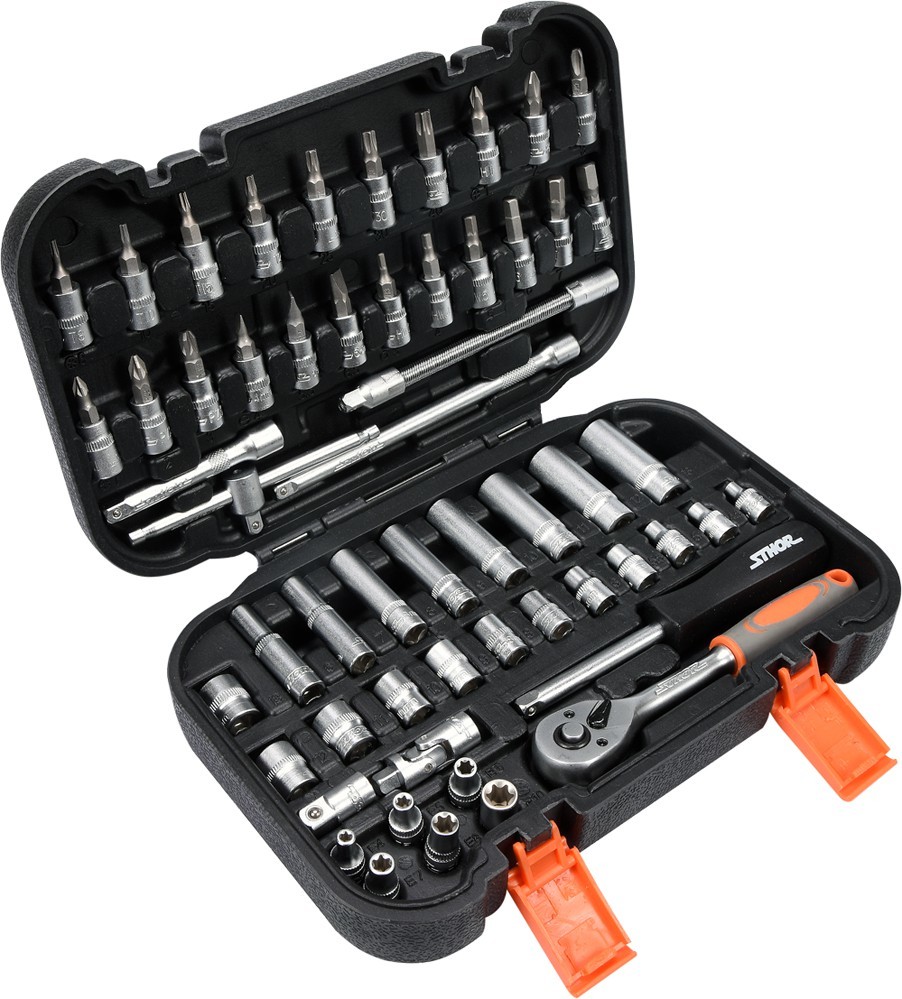 Set çelësash STHOR 1/4 " 56 copë (58643)
