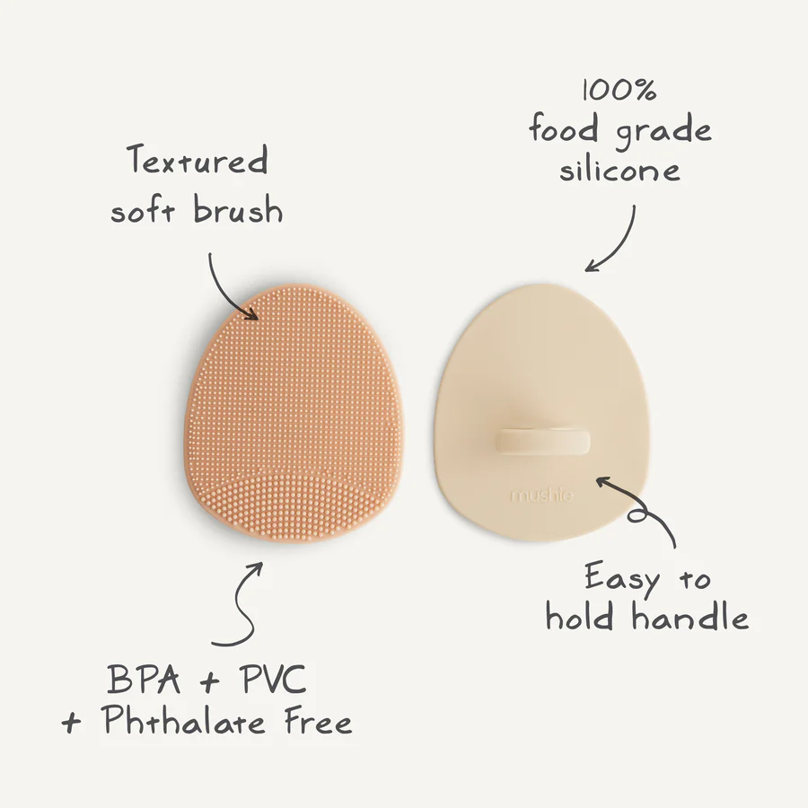 Cradle Cap Brush 2-Pack - Blush/Shifting Sand
