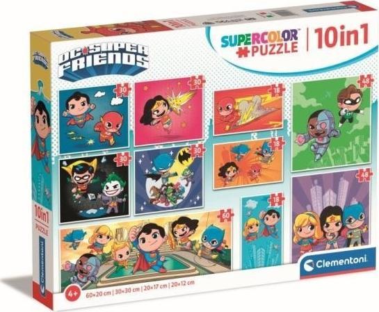 Сложувалка Clementoni 10 во 1 DC Comics 20272, шарен