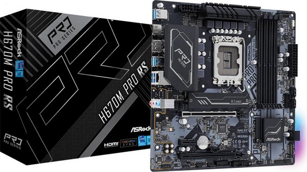 Pllakë amë ASRock, Intel H670, Socket 1700, Micro ATX