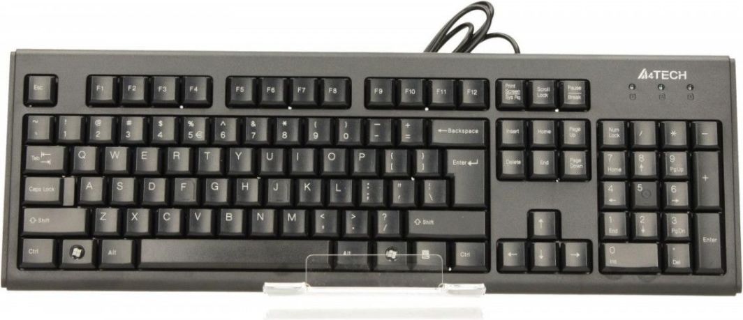 Тастатура A4Tech KR-83, со кабел, US, Црна