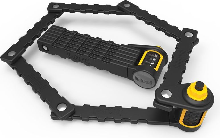 Dry për biçikletë OnGuard Link Plate Lock K9 Combo 8116C (ONG-8116C), i verdhë/i zi