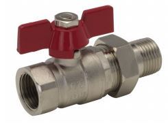 Valvulë për ujë Arco Straight-through Sena GW GZ 1/2 ", me gjysmë bashkimi dhe flutur 154103