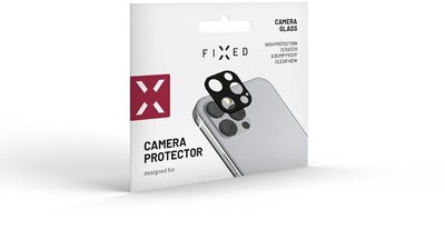 Xham mbrojtës për kamerë FIXED për Apple iPhone 12 Pro Max, i zi