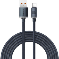 Kabllo karikimi / të dhënash Baseus Crystal Shine Series USB-A - USB-C, 100W, 2m, e zezë