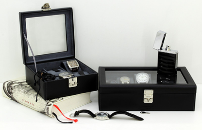 Mbajtëse për orë Friedrich Lederwaren Infinity 26127-9, e zezë 