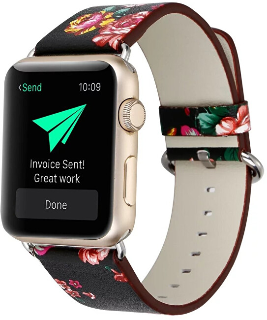 Rripa për orë Wotchi Apple Watch - flower motif 38/40 mm