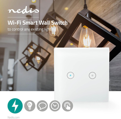 Ndëprerës i mençur për drita Nedis WiFi, i dyfishtë