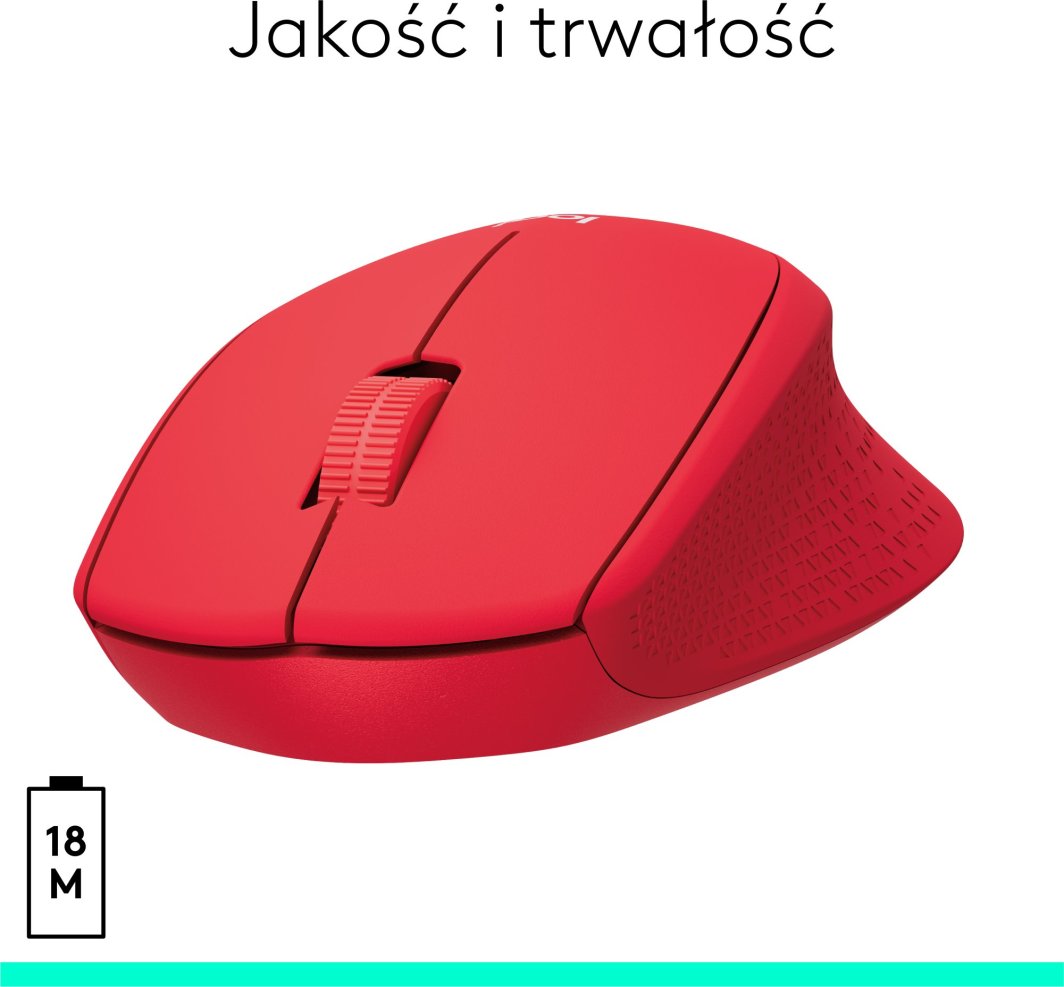 Глушец Logitech M330, wireless, USB, црвена